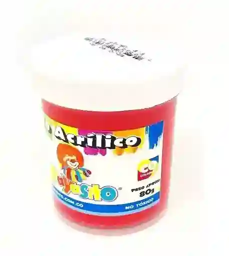 Pintura Vinilo Acrilico Payasito 80 Gm Color Rojo