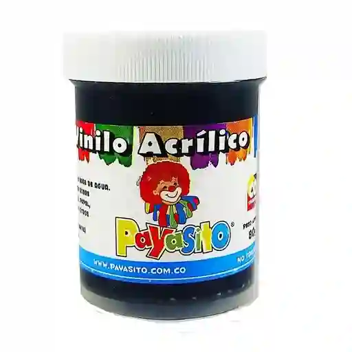 Pintura Vinilo Acrilico Payasito 80 Gm Color Negro