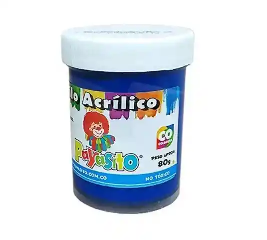 Pintura Vinilo Acrilico Payasito 80 Gm Color Azul