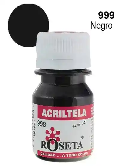 Pintura Para Tela Resistente Al Lavado 30 Cc Negro