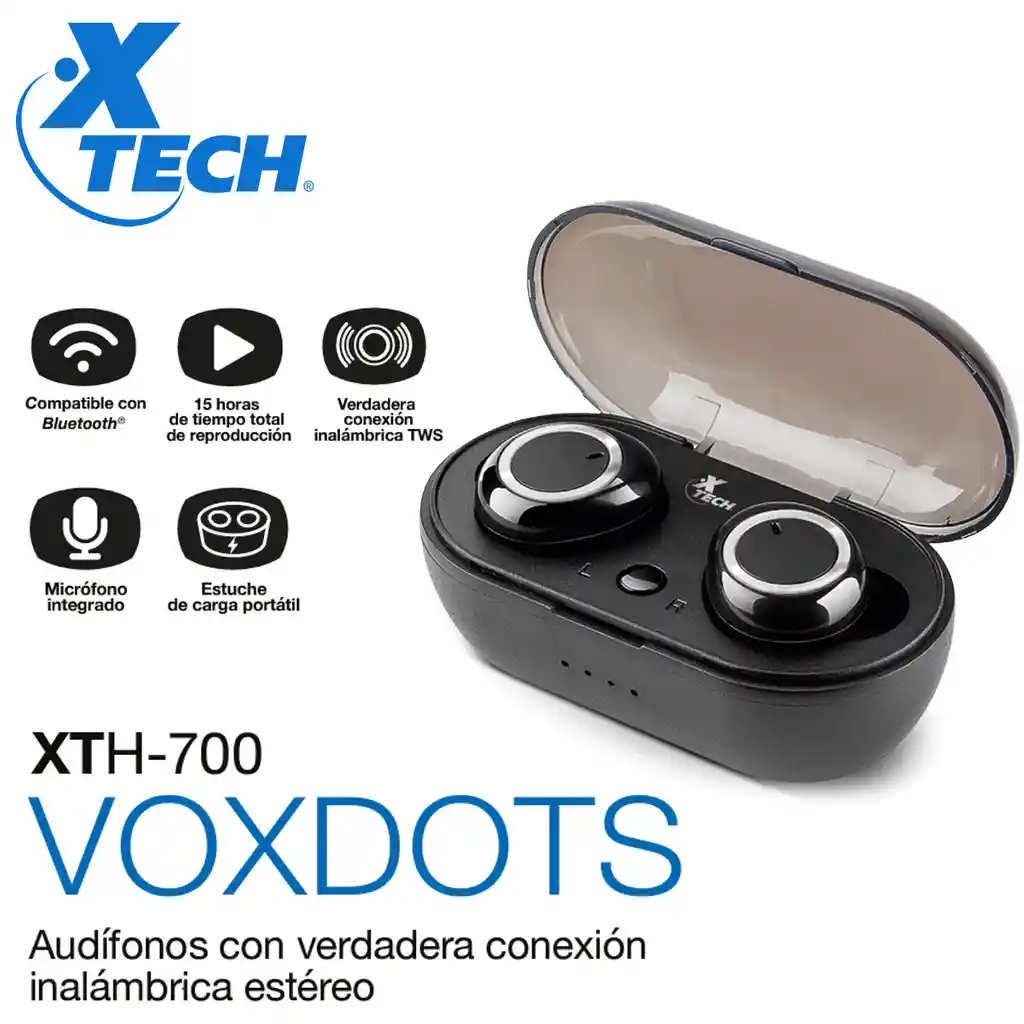 Audífonos In-ear Bluetooth Manos Libres Tws Xtech Xth-700