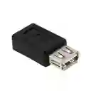 Adaptador Usb 2.0 Af A Mini Usb Hembra De 5 Pines (negro)