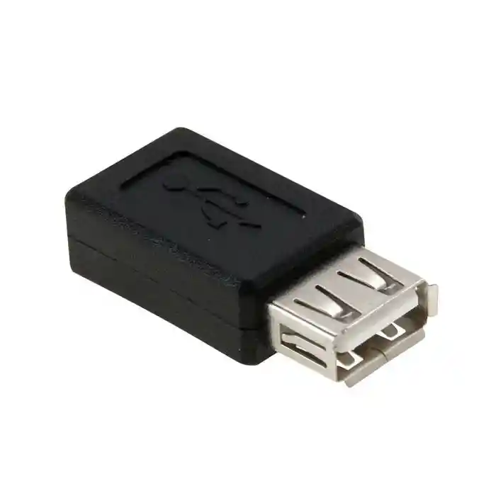 Adaptador Usb 2.0 Af A Mini Usb Hembra De 5 Pines (negro)