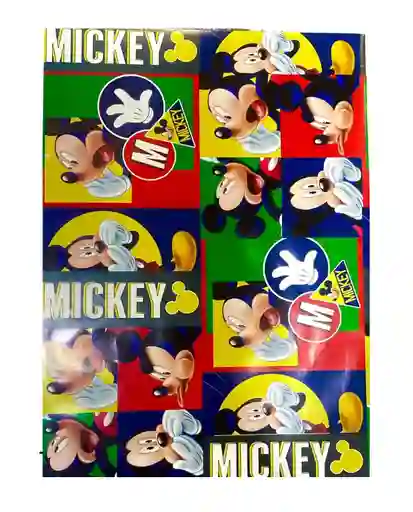 Papel De Regalo Niño Mickey 48 X 68 Cm. X 2 Unidades