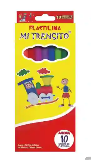 Plastilina Larga X 10 Barras Decolores