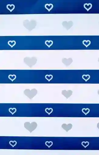 Papel De Regalo Azul Con Corazones Pliego X 2 Unidades