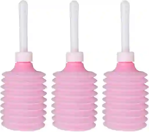 3 Enemas Ducha Anal Pink Lavado Rectal Vaginal Gran Capacidad 200ml Pera Limpieza Intima Del Ano