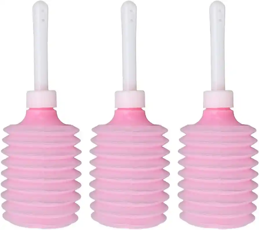 3 Enemas Ducha Anal Pink Lavado Rectal Vaginal Gran Capacidad 200ml Pera Limpieza Intima Del Ano