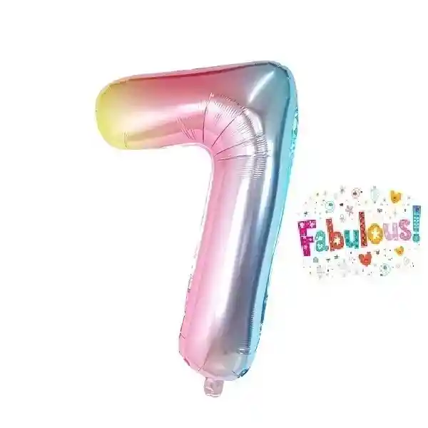 Numero 7 Inflable 18" 46 Cms Tornasol