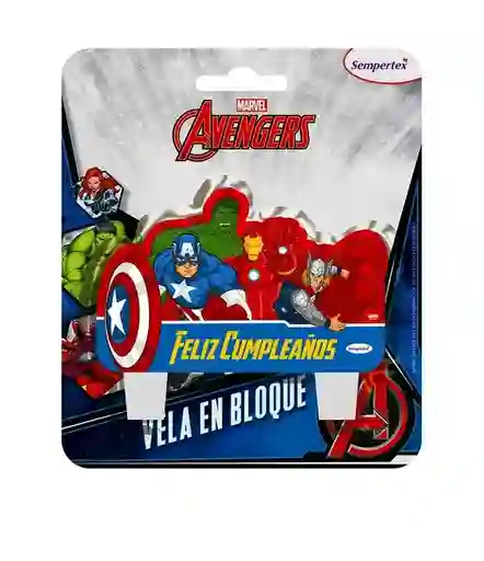 Vela Figura Avengers Feliz Cumpleaños 8 X 5 Cm Sempertex