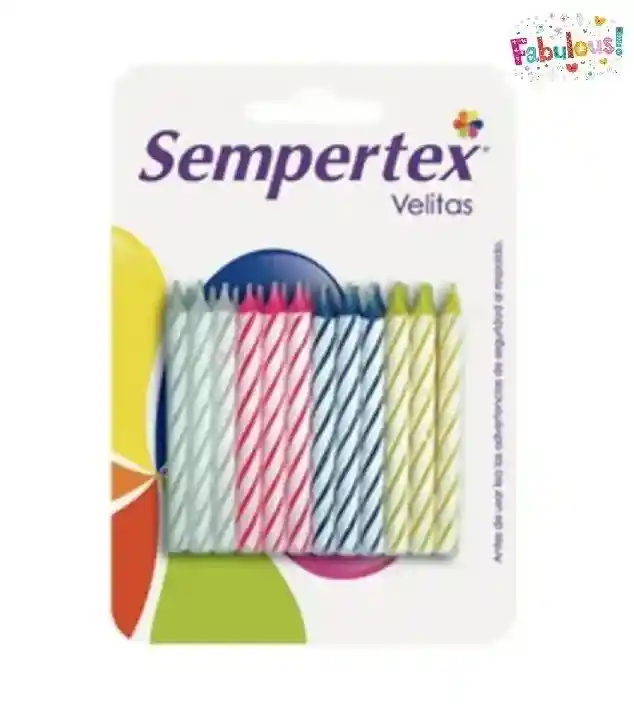 Vela Espiral Colores Surtidos X 24 Sempertex