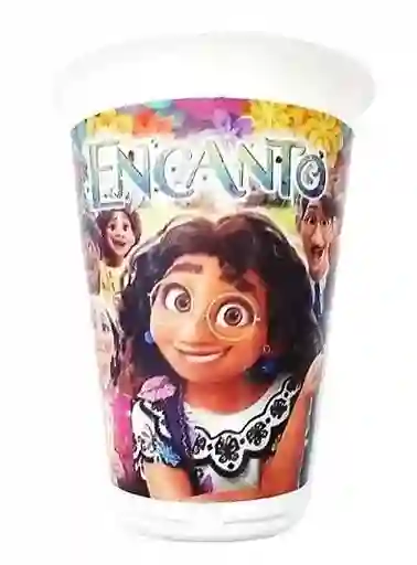 Vaso Desechable Plastico Niña Encanto 6 Oz X 12