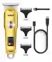 Maquina Corta Pelo Barba Vgr V-290 Panel Led Recargable Usb Color Dorado