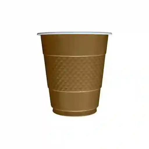 Vaso Desechable Dorado Deluxe Plastico 7 Oz X 10 Und Sempertex