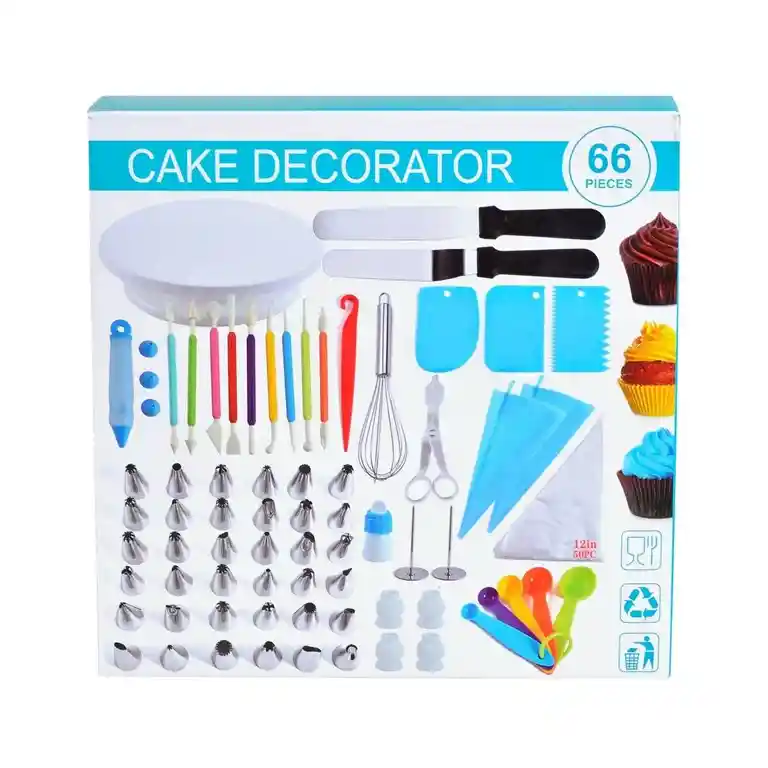 Kit Decoración Para Pastelería Y Repostería 66 Piezas