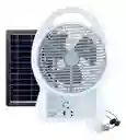 Kit Ventilador Solar Con Radio Bombillos Recargable