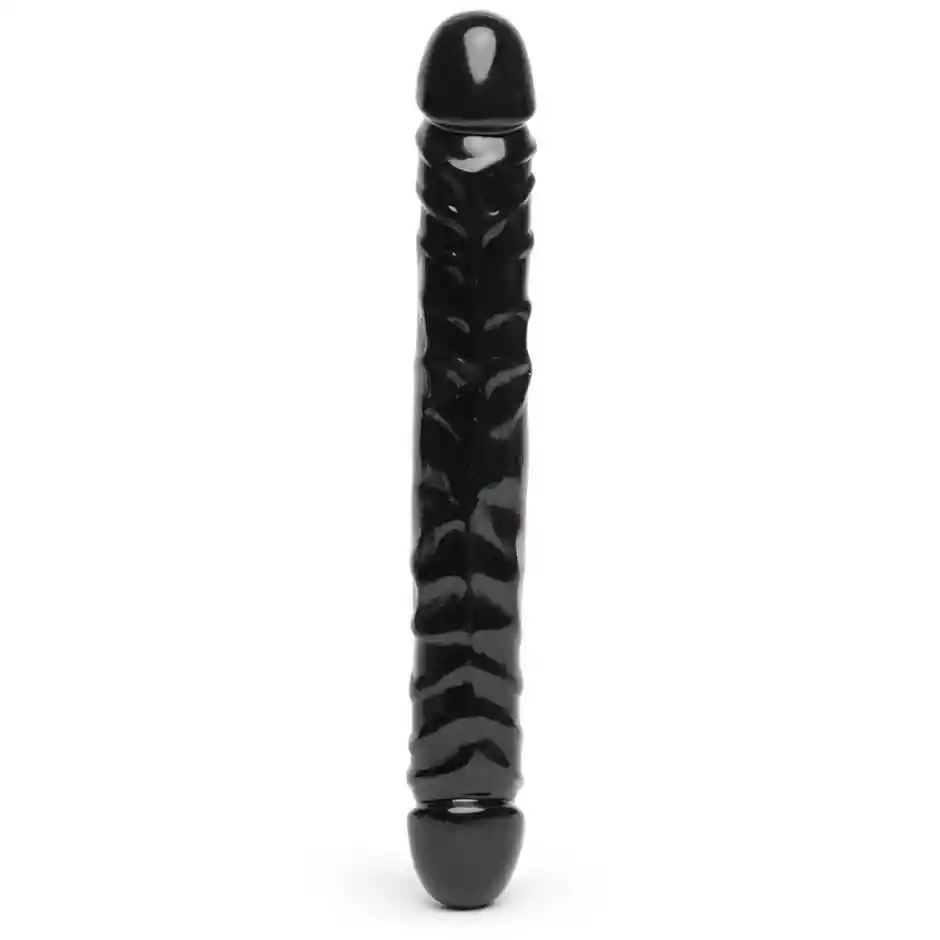 Dildo Doble, Consolador Doble Talla Mediana, Color Negro