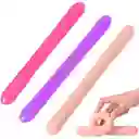 Dildo Doble, Consolador Doble Talla Mediana, Color Negro