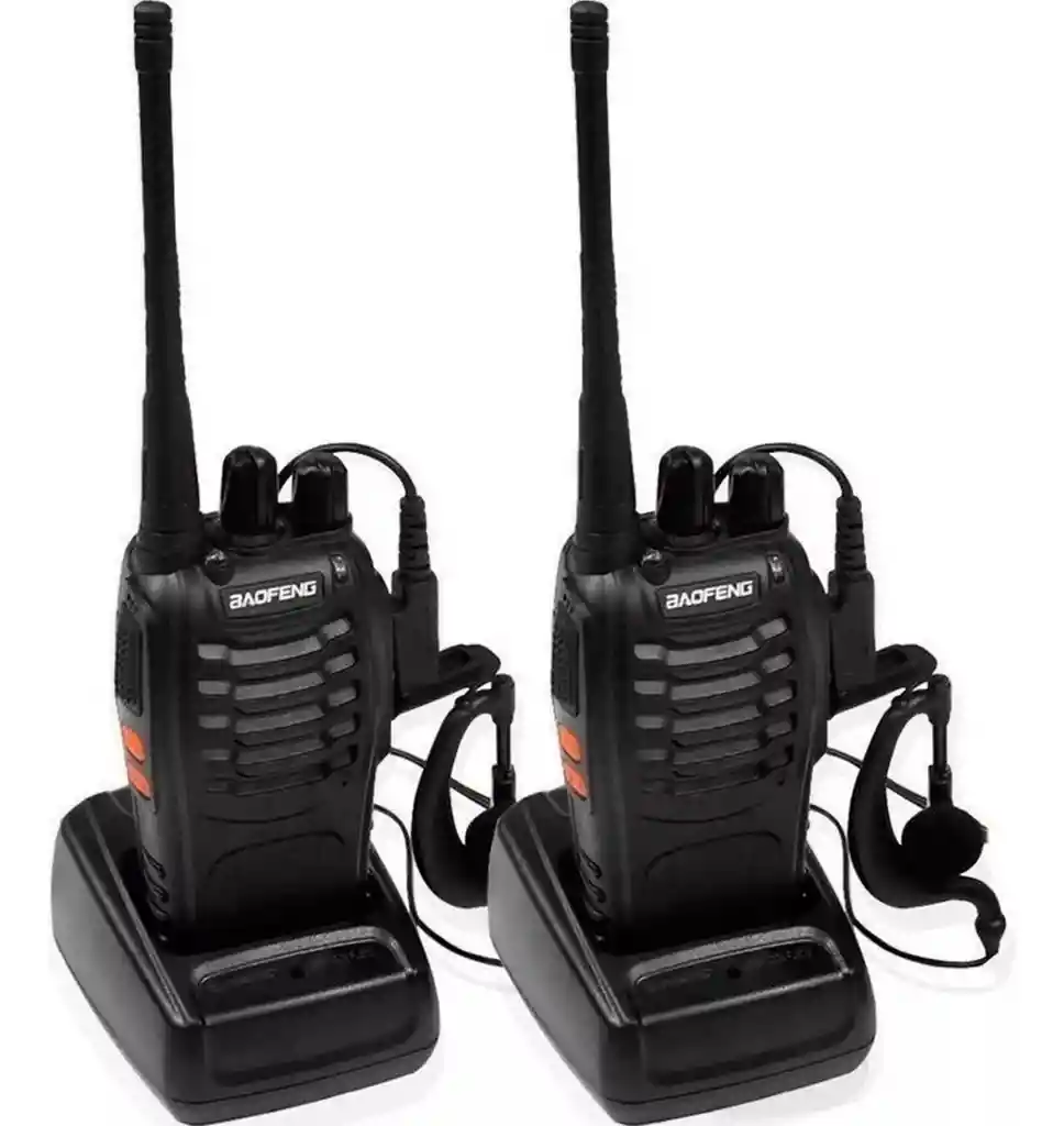 Radios Walkie Talkie Bf-888s Uhf (x2) Con Audífonos