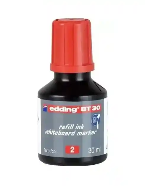 Tinta Edding Borrable Para Marcador Recargable Color Rojo