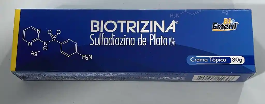 Sulfadiazina De Plata 1% Por 30g. Biotrizina