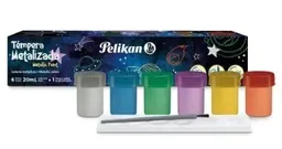 Tempera Metalizada Metal Paint Pelikan X 6