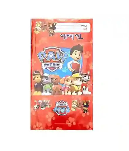 Tarjeta De Invitacion Paw Patrol X 12 Unidades