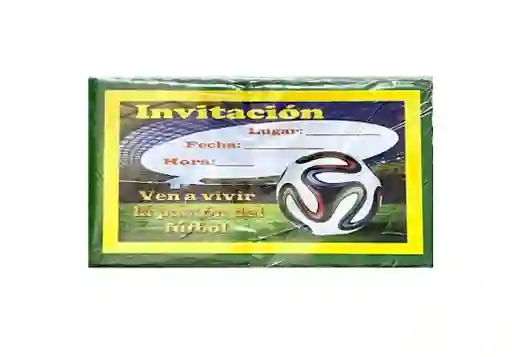 Tarjeta De Invitacion Futbol X 12 Unidades - Copa America Colombia