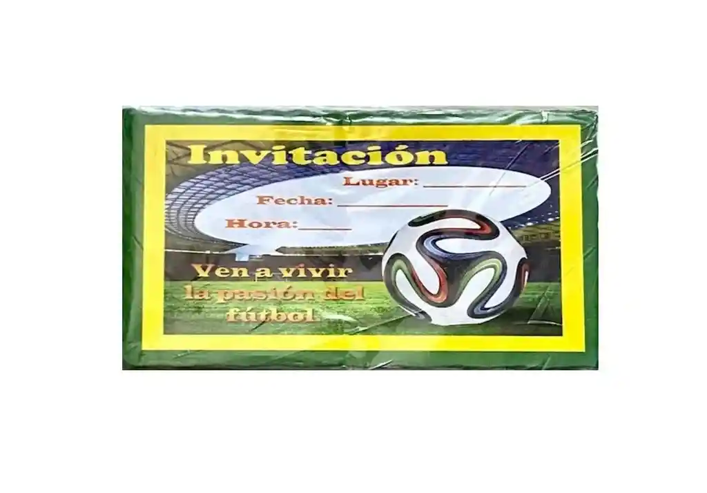 Tarjeta De Invitacion Futbol X 12 Unidades - Copa America Colombia