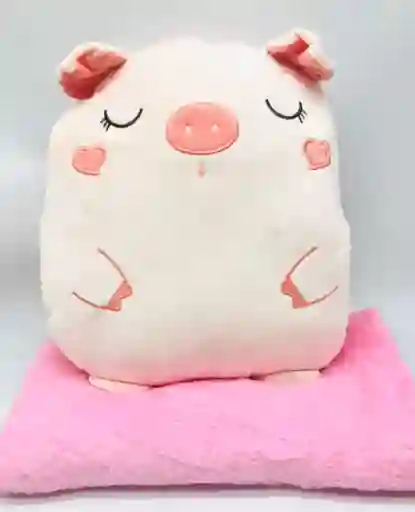 Peluche Con Cobija Edicion Marranito