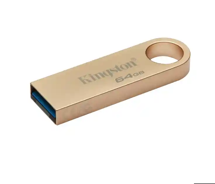 Unidad Flash 64gb Usb Datatraveler Se9 G3 Aluminio Gold Llavero Usb3.2