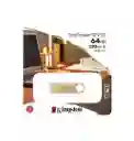 Unidad Flash 64gb Usb Datatraveler Se9 G3 Aluminio Gold Llavero Usb3.2