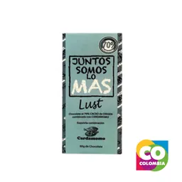 Barra De Chocolate Con Cardamomo Marca Lust Embalaje De 1 Unidad Por 60g