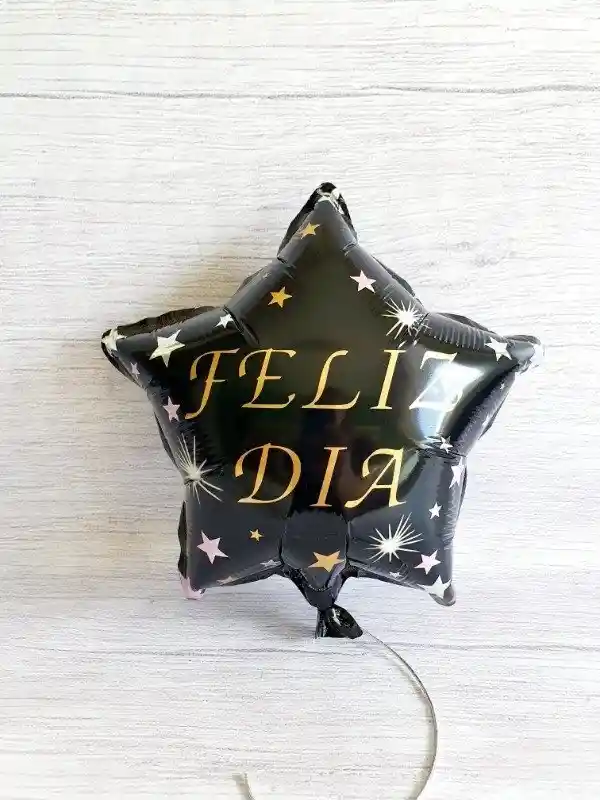 Globo De Feliz Dia Negro De 18 Pulgadas