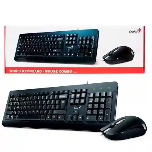 Genius Combo Teclado + Mouse Genius Alambrico Español Km-170 Usb - Negro