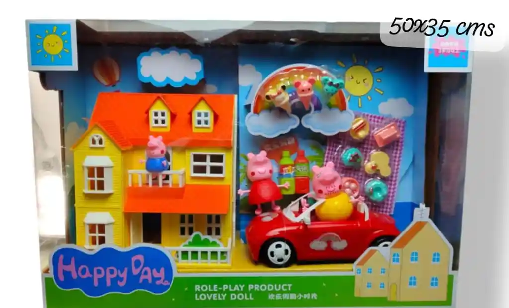 Juguete Casa Peppa Pig Happy Day 50x35 Cm