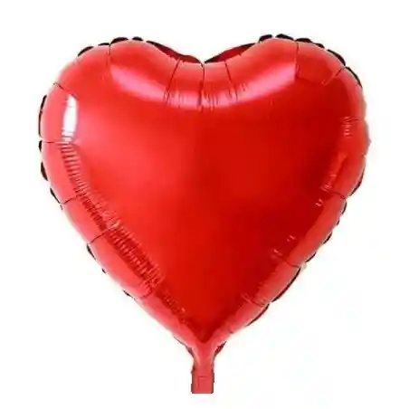 Globo Metalizado Corazon 18" 45 Cms Rojo