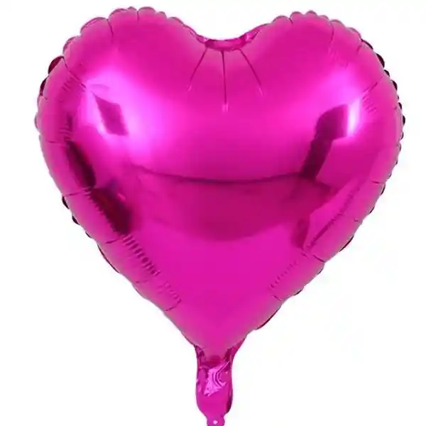 Globo Metalizado Corazon 18" 46 Cms Fucsia