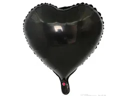 Globo Metalizado Corazon 18" 46 Cms Negro