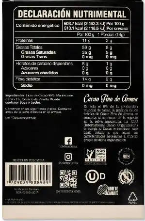 Lok Barra De Chooclate 100% Cacao 85gr