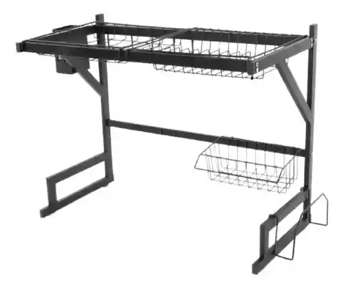 Escurridor Y Organizador De Platos En Acero Inoxidable 65cm