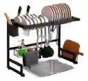 Escurridor Y Organizador De Platos En Acero Inoxidable 65cm