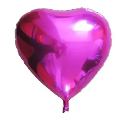 Globo Metalizado Corazon Pequeño Fucsia 25 Cm