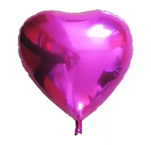 Globo Metalizado Corazon Pequeño Fucsia 25 Cm