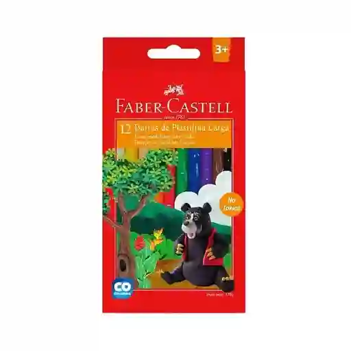 Plastilina Larga X 12 Barras 170 Gm Faber Castell