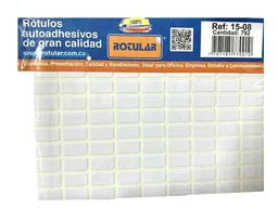 Rotulo Adhesivo Rectangular Blanco 15-08 X 792 Unidades