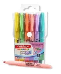 Resaltador Pastel Offi Esco X 6 Colores Surtdos Oe-530p