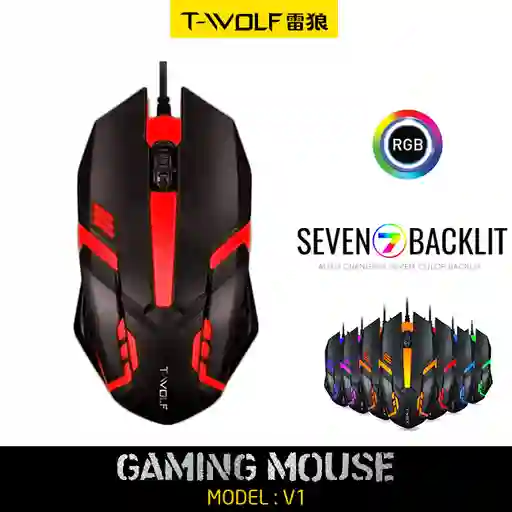 Mouse Gamer T-wolf V1 Rgb