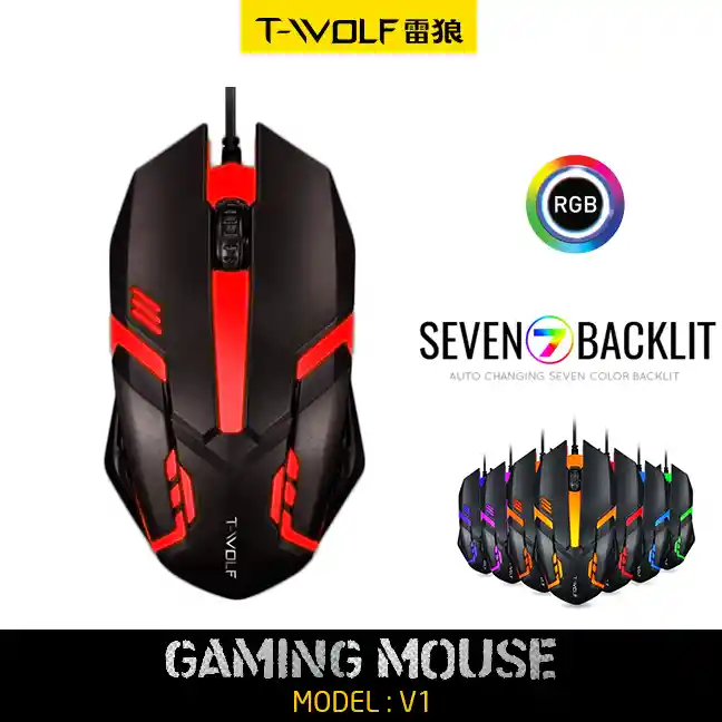 Mouse Gamer T-wolf V1 Rgb