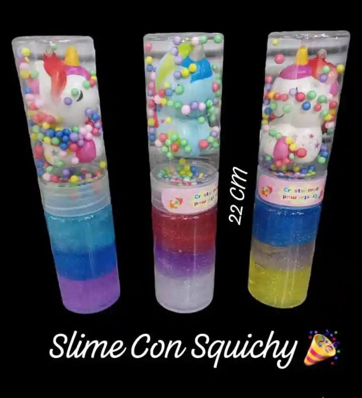 Slime Con Squichy Y Pepitas 22cm